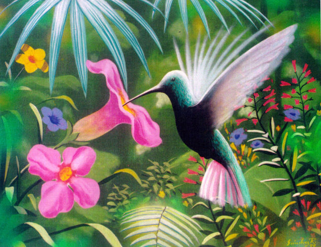 Colibrí Acrylic Canvas Landscaping