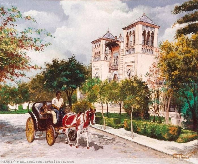 Sevilla (Pabellon Mudejar) Oil Canvas Landscaping