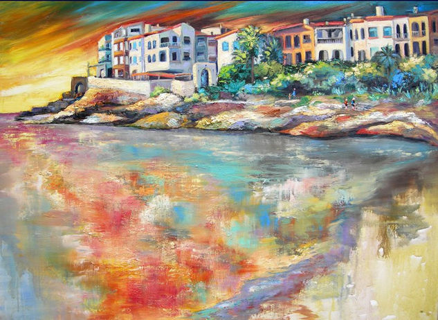 El Roc de Sant Gaietà - El Roc de San Cayetano Oil Canvas Marine Painting