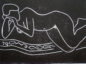 Siesta Linocut