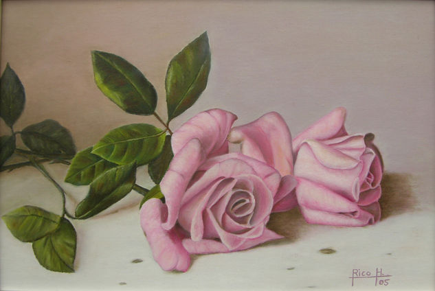 Dos Rosas Oil Canvas Landscaping