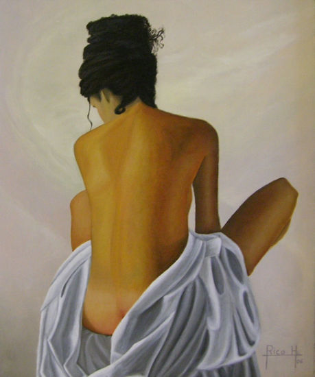 Desnudo con tela Oil Canvas Landscaping