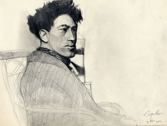 Giacometti sentado Pencil