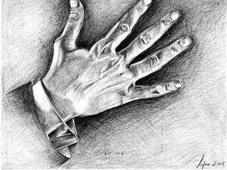 LA MANO DE UN ANGEL. Charcoal