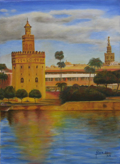 Torre del Oro (Sevilla) Oil Canvas Landscaping