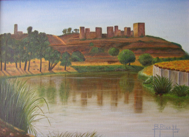 Castillo Alcala Guadaira Oil Canvas Landscaping