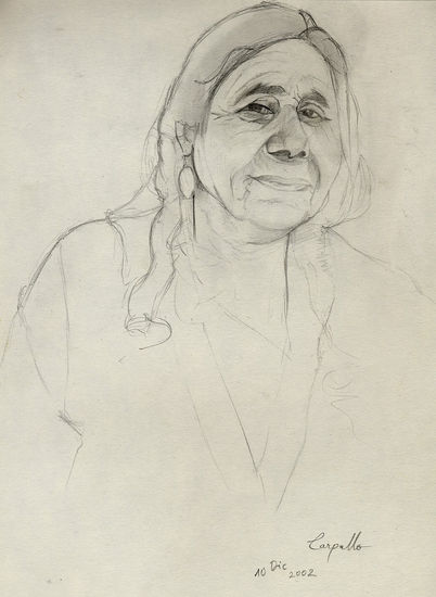 Retrato de una mujer gitana Pencil