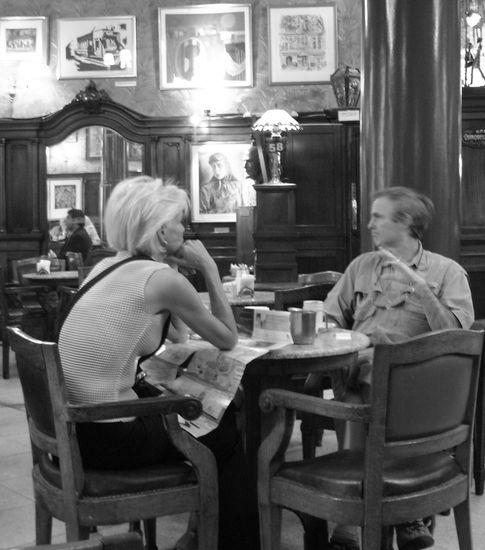 Turistas en Café Tortoni 