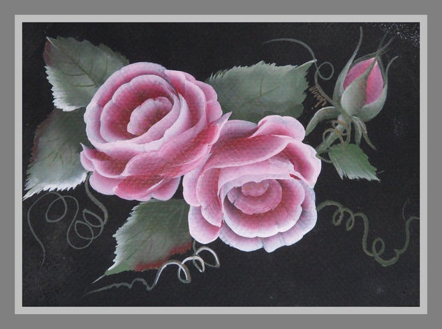 "Rosas" Oil Canvas Landscaping