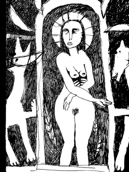 Sortilegio Ink Paper Nude Paintings