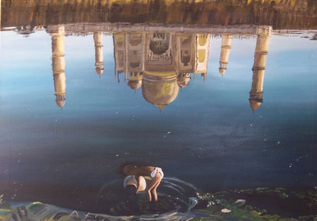 El reflejo del taj mahal