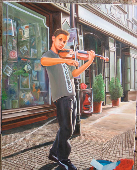 violinista Oil Canvas