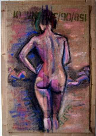 Baños Acrylic Textile Nude Paintings