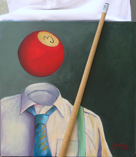 bola roja (Red Ball) Acrylic Canvas Figure Painting