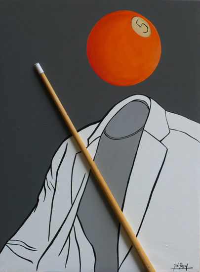 bola naranja 5 (Orange Ball #5) Acrylic Canvas Figure Painting