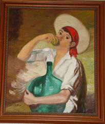 Niño con manzana