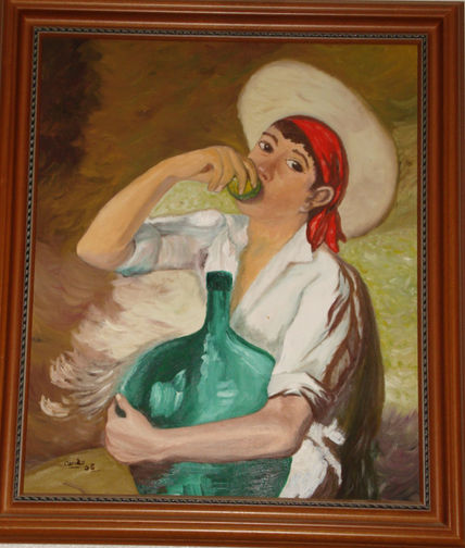 Niño con manzana
