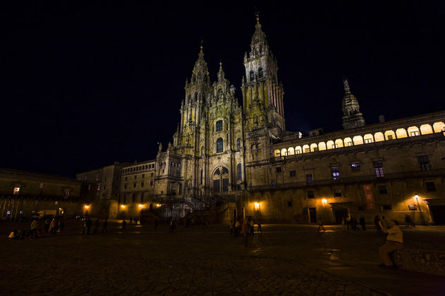 Nocturna catedral de Santiago de Compostela