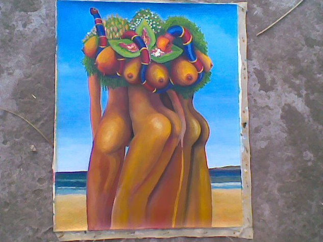 las tres gracias Oil Canvas Landscaping