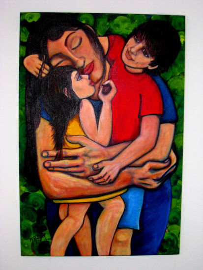 AMOR VERDADERO Acrylic Canvas Figure Painting