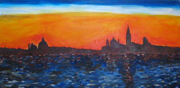 Venice Media Mixta Lienzo Paisaje