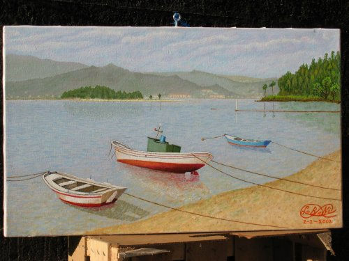 rio e mar          vendido Oil Canvas Marine Painting