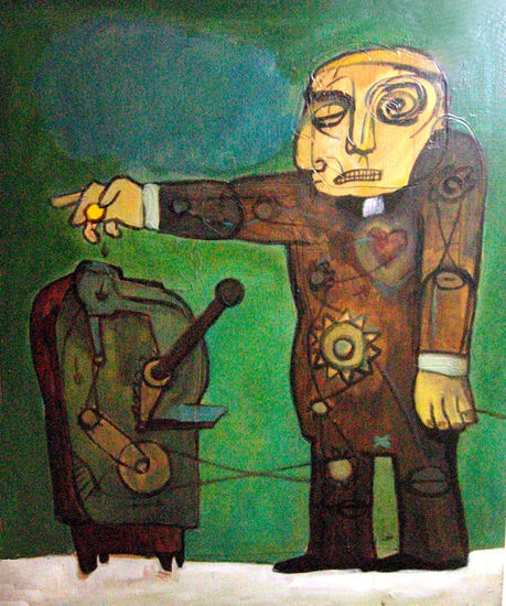 machine 2 Oil Canvas Landscaping