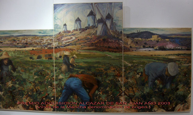 EN LA MANCHA SON GIGANTES. Oil Canvas Landscaping