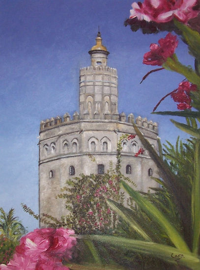 Torre del Oro Óleo Lienzo Paisaje