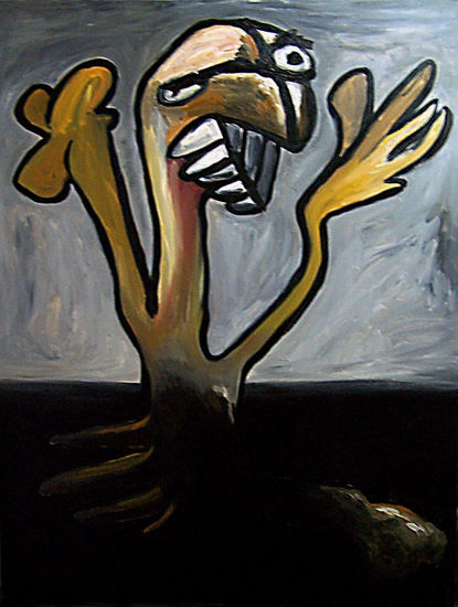 Pangurrio, monstruo del miedo Oil Canvas Figure Painting