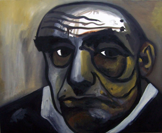 Retrato imaginario de Antonio Saura Oil Canvas Portrait