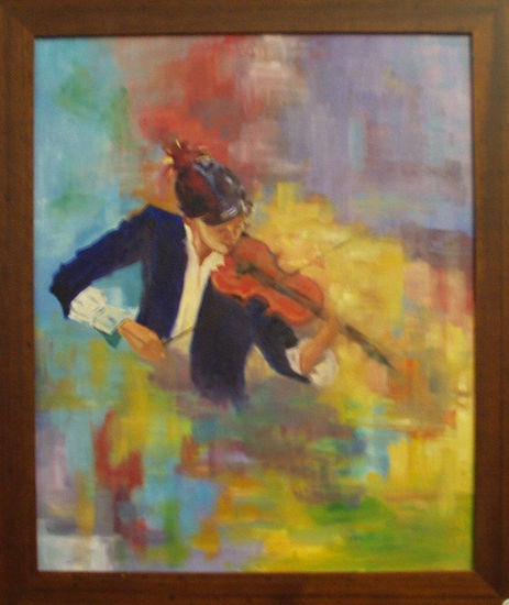 La Violinista Oil Canvas Figure Painting