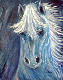 Caballo azul