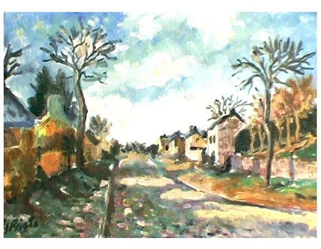 copia "un pissarro" Óleo Lienzo Paisaje