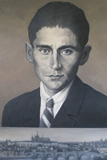 Franz Kafka Oil Canvas Portrait