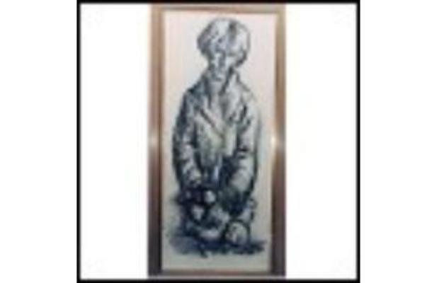 Bruzzone: "Nena vistiendo muñeca" (original)