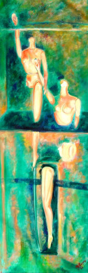 Nuevas tendencias,lo que queda Oil Canvas Figure Painting