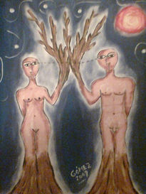 Hombre y Mujer arbol