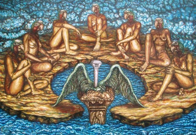 LA ISLA DE LAS C OTORRAS Oil Canvas Nude Paintings