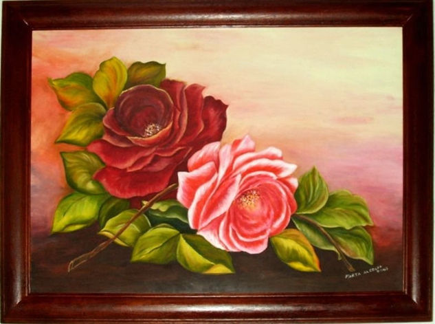 Renacimiento Acrylic Textile Floral Painting