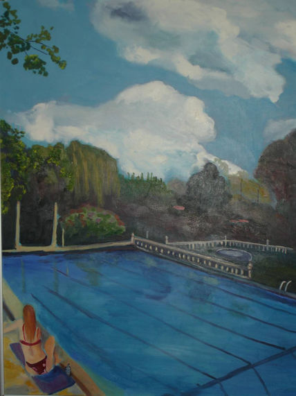 La piscina de la...