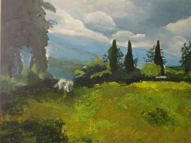 Un dia en el campo. Acrylic Canvas Landscaping