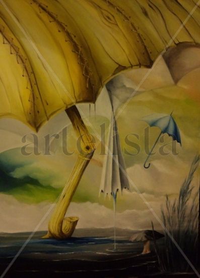 Visões: Soneto do Guarda Chuva Oil Canvas Landscaping