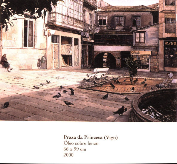 PLAZA DE LE PRINCESA (VIGO) Oil Canvas Landscaping