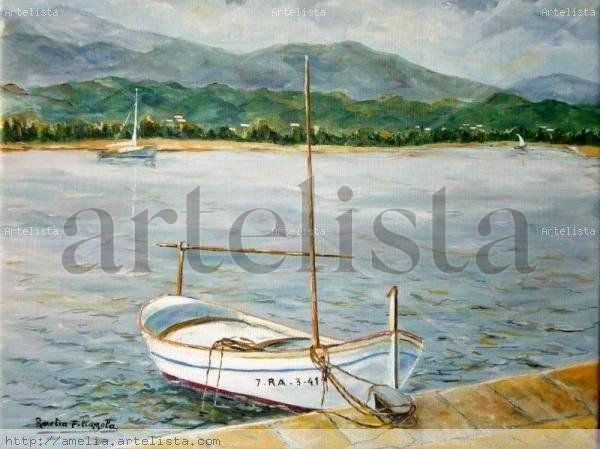 Amarrada en el puerto.