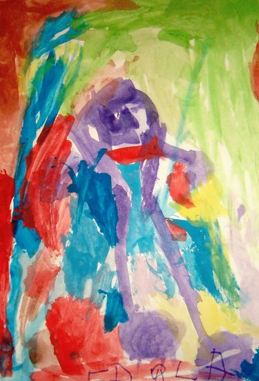 papá Watercolour Paper Figure Painting