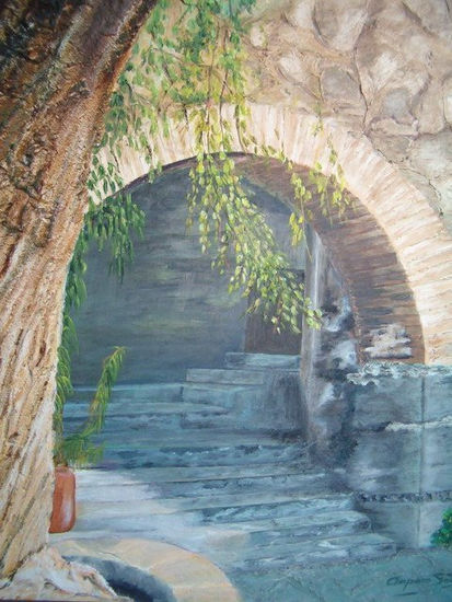 Arco de la Esquinita Mixed media Panel Landscaping