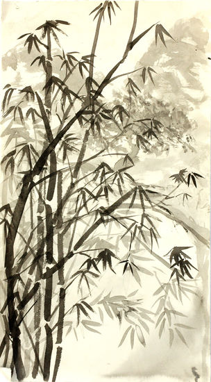 Bambu Ink Paper Landscaping