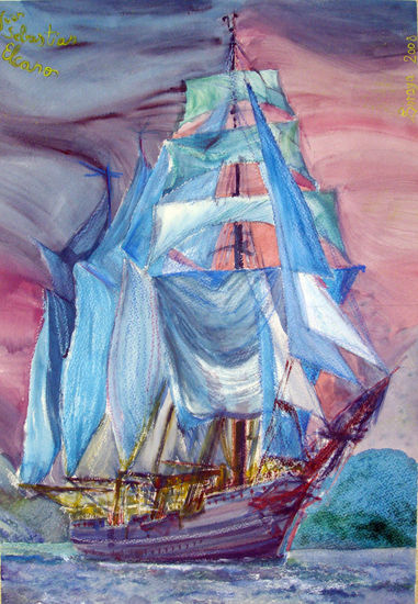 Elcano Watercolour Paper Marine Painting