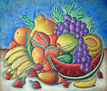 sandia con frutas